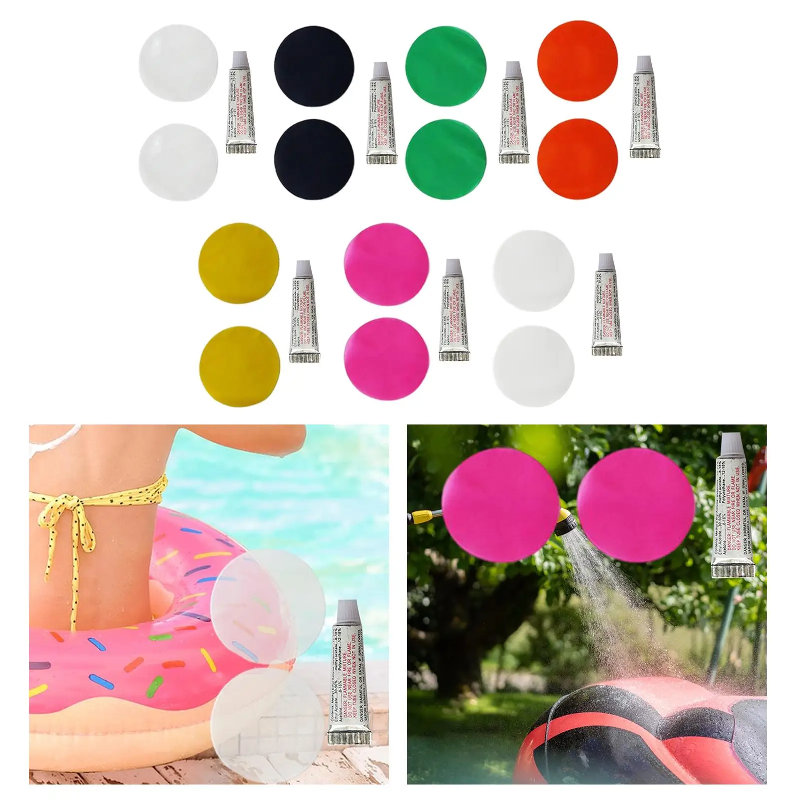 5.8 سنتيمتر إصلاح بقع عدة و الغراء ثقب إصلاح مقاوم للماء ل قارب مطاطي الزورق مرتبة هوائية حمامات السباحة يطفو