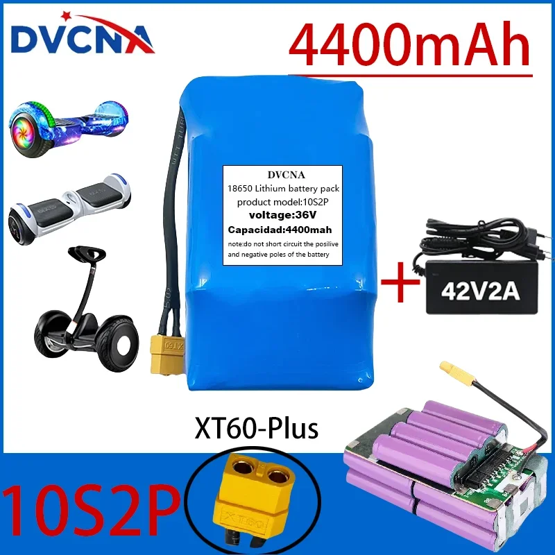 

New10S2P 36V 4400mAh lithium battery pack, electric balance car torsion car 36V battery 42V 4.4Ah universal battery+42V2Acharger