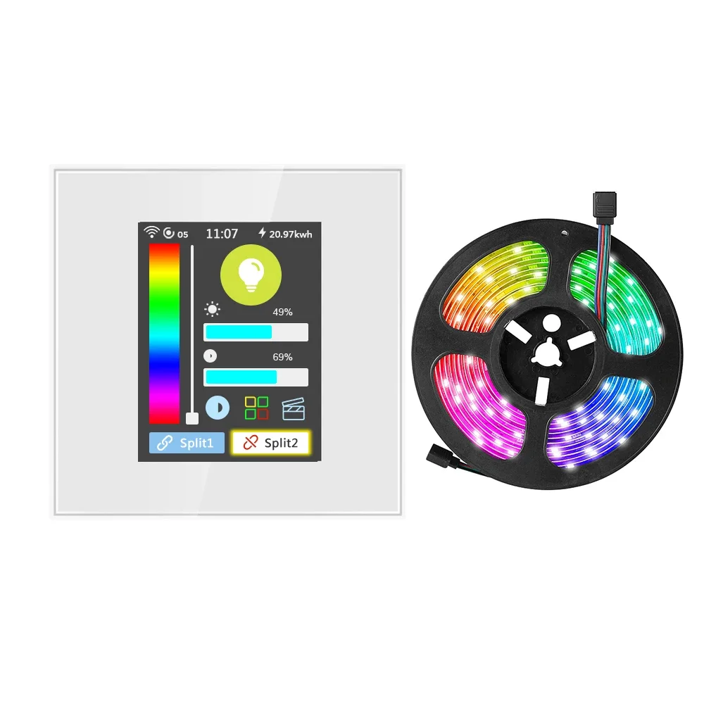 Newest Lanbon L8 Smart RGB Light Strip Switch LCD Touch Screen Wifi Light Switch Smart Home Automation Home Assistant Alexa
