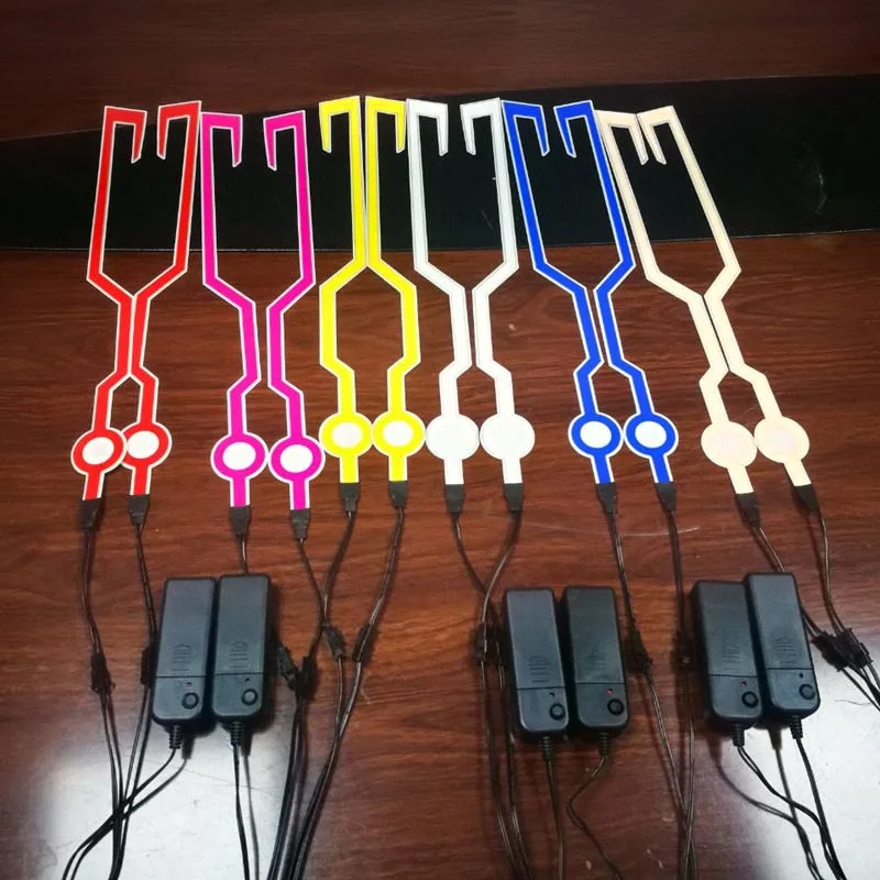 Helm Sepeda Motor LED Strip Bercahaya Lampu Dingin Strip Stiker Bercahaya Reflektif Berperekat Dekorasi Tahan Air Dimodifikasi