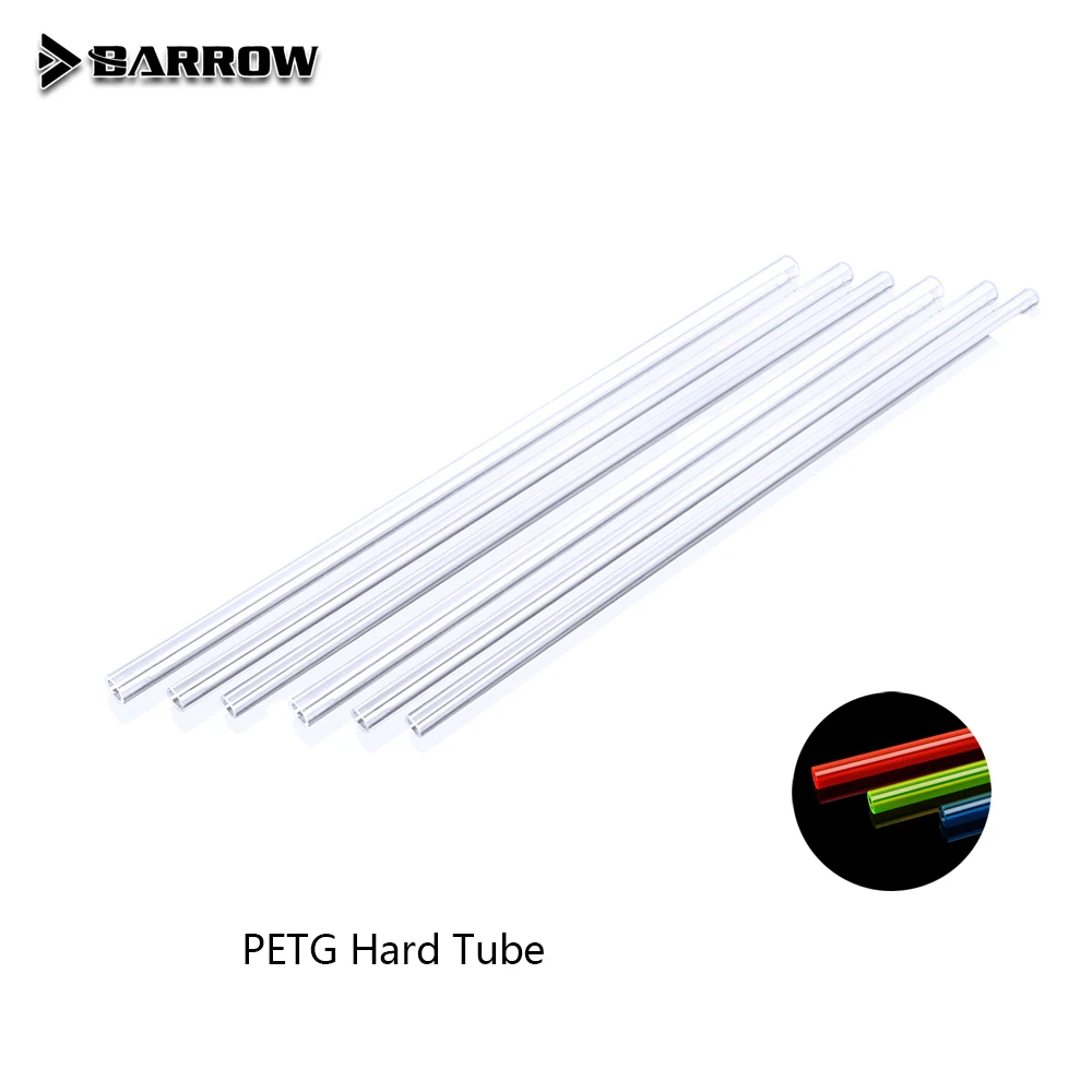 

Barrow 4pcs/lot PETG Hard Tube Transparent Green Red Blue OD12mm/OD14mm /OD16mm Length 50cm PC DIY water cooling cooler tube