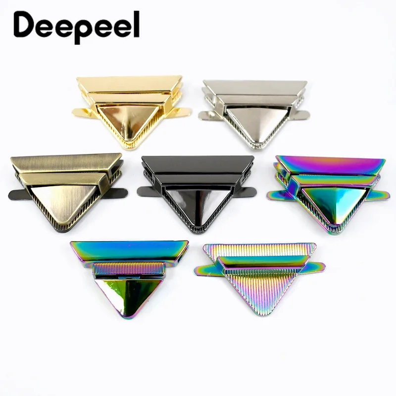 Deepeel-Metal Twist Turn Fechos Snap para Mulheres Sacos, Fivela de Fechamento de Metal, Fivelas Decorativas, Acessórios de Hardware DIY, 46mm, 1