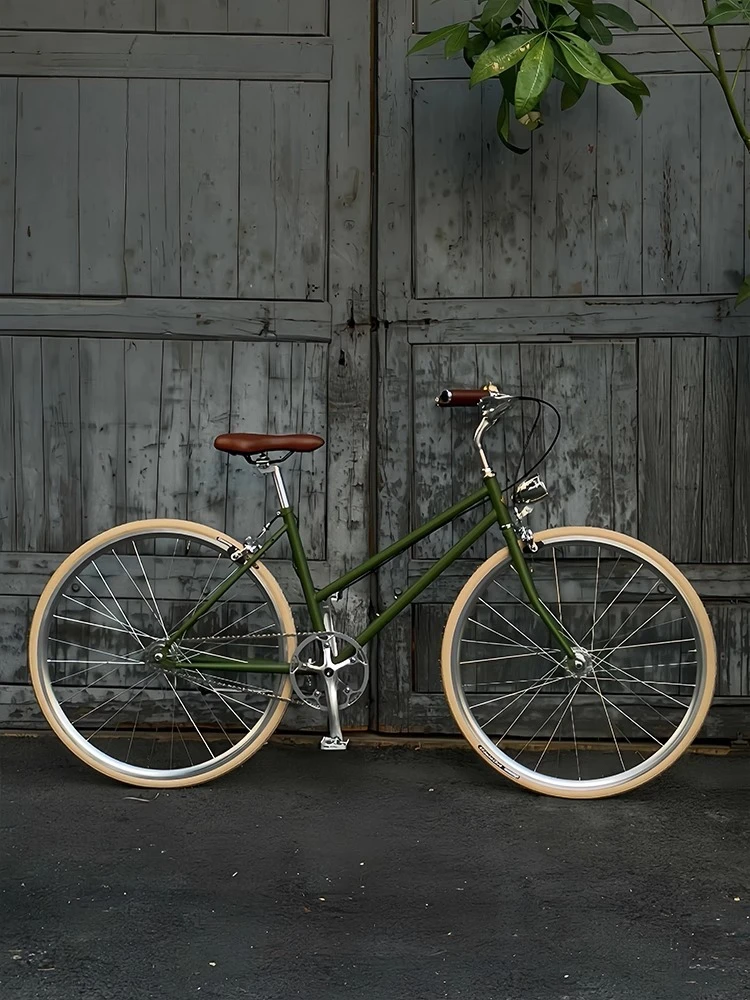 

Retro BMX 28-inch commuter car road car variable speed electroplated silver frame imported chrome molybdenum steel