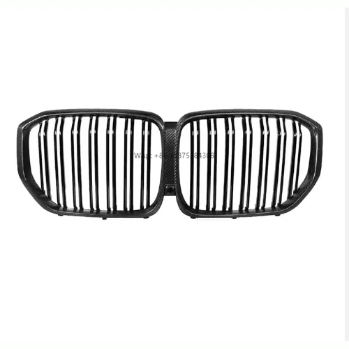 

Real Dry Carbon Fiber Universal Bumper Front Radiator Grille for for X5 G05 2022-UP Car Grills Gloss Black
