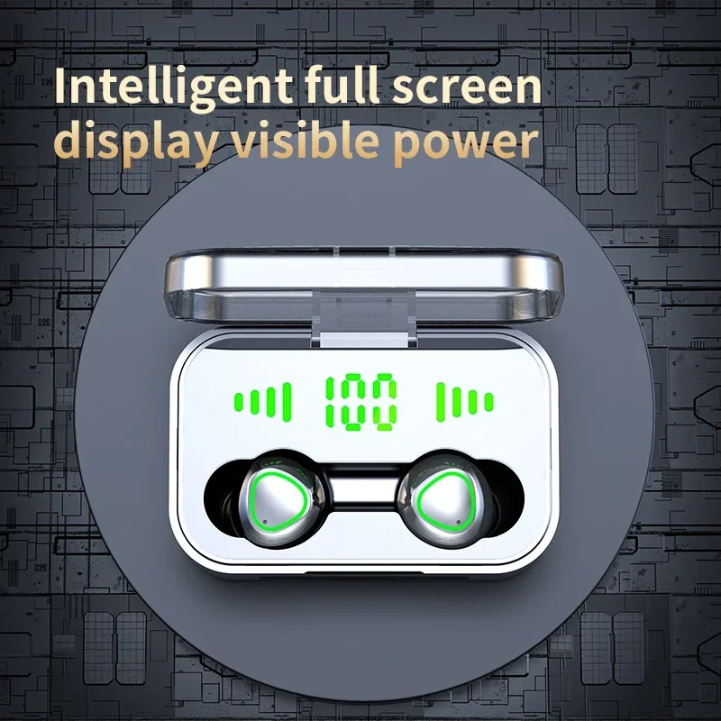 YD02 سماعات بلوتوث سماعات سماعة رأس لاسلكية HiFi سماعات أذن صغيرة الألعاب ميكروفونات الرجال LED 2024 TWS ساعة بلوتوث الهاتف