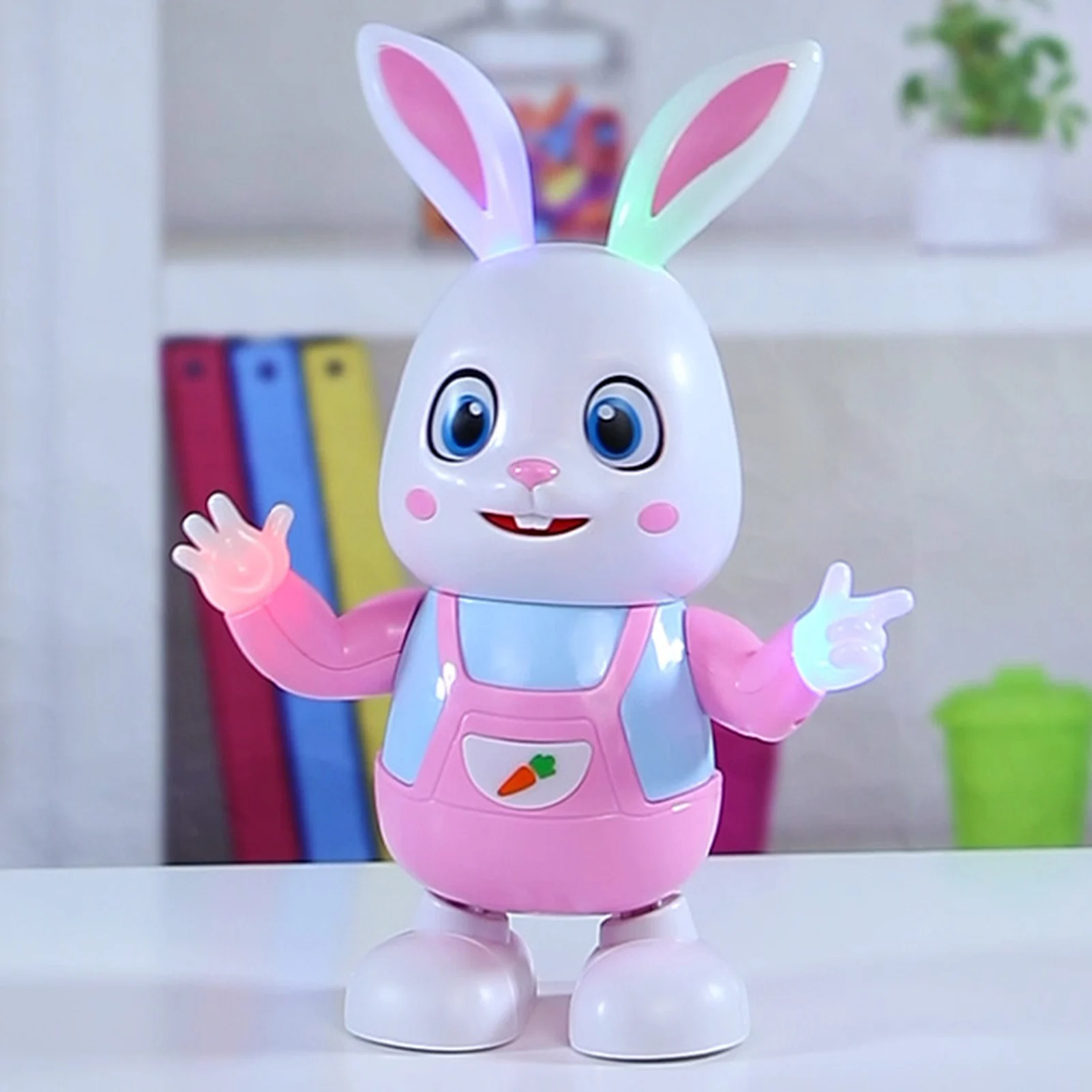 Electric Musical Dancing Rabbit Toy Early Educational Tool Lighting Kids Interactive Toy for Kids Christmas Easter Birthday Gift