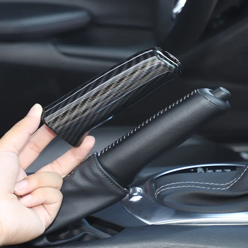 

For 2016-2025 Mazda MX-5 For Fiat 124 Abbas 124 ABS Carbon Fiber/Black Car Handbrake Lever Decoration Cover Car Accessories