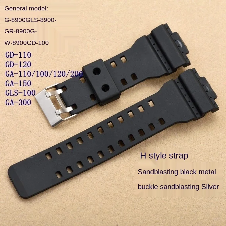 For Casio Watches band Rubber Band GA5600 EF Replace Band Sports Watch Strap 16mm 18mm 20mm 22mm Belt GA-100/110/120 Series