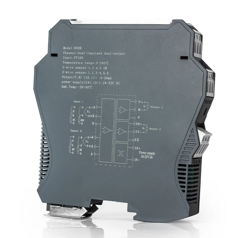 Transmissor de temperatura PT100 0-100 ℃   0-200 ℃   -50-200 ℃   Conversor de sinal de temperatura RTD PT100 4-20mA 0-10V 0-5V RS485