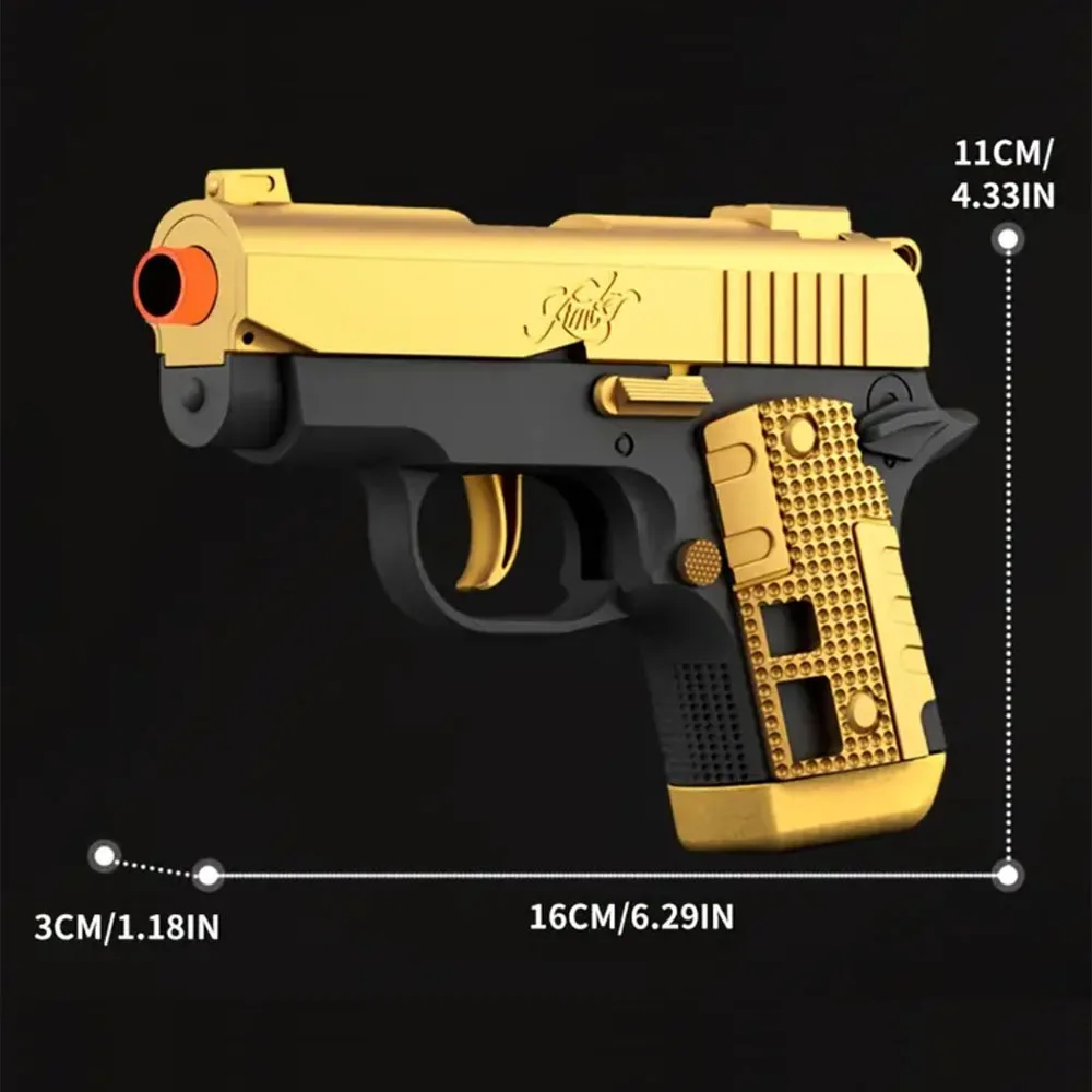 Estresse tiro arma de brinquedo fidget m1911 arma de brinquedo para crianças presente aniversário escudo ejeção armas idade 6 +