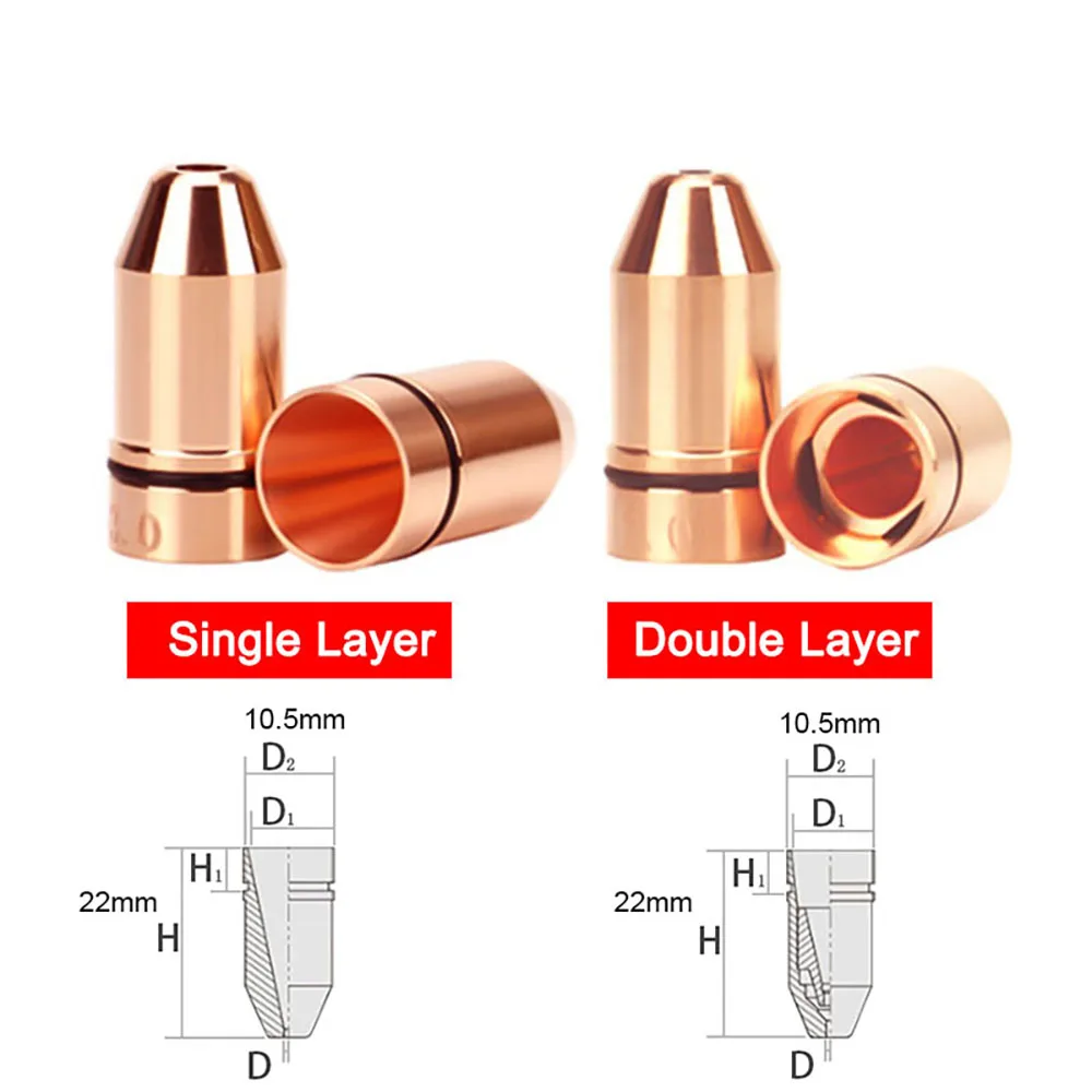 فوهة ليزر رصاصة مع قاعدة صامولة عيار 0.8 - 4.0 لآلة القطع بليزر الألياف DNE CINCINNATI Lasermech