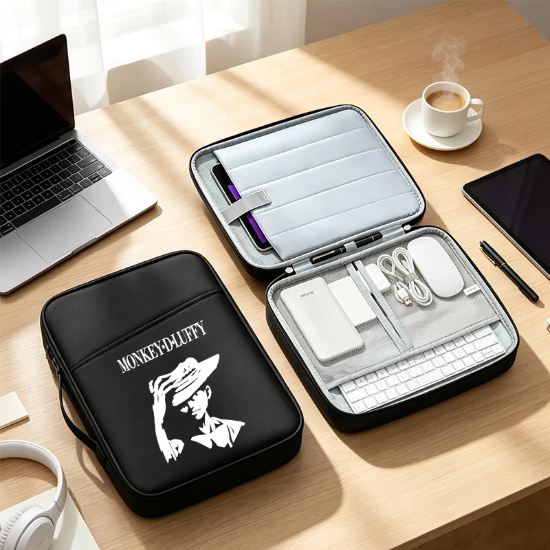 New One Piece Laptop Sleeve Bag Anime Cartoon Water Resistant Notebook Protective Case Luffy 11/13/15.6Inch Laptop Bags Gift