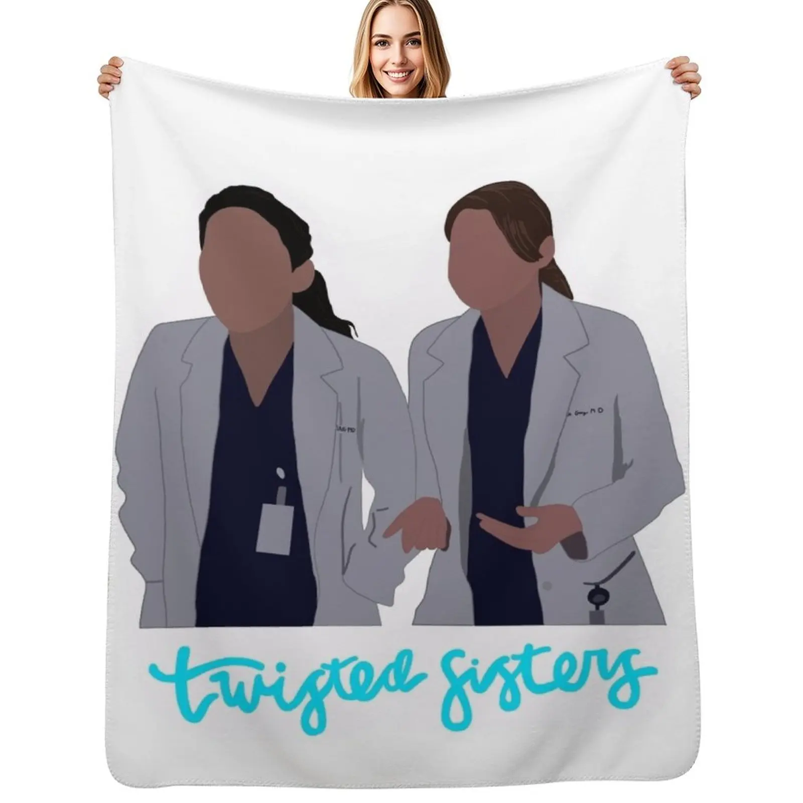 The Twisted Sisters Throw Blanket Sofa Quilt Personalized Gift Travel Vintage wednesday blankets ands Blankets