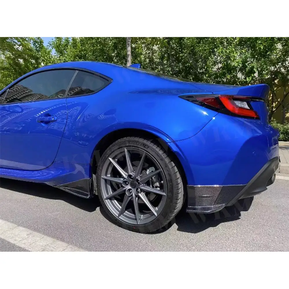 

2pcs/set Carbon Fiber Rear Bumper Splitters Rear Side Splitters For Toyota GR86 Subaru BRZ 2021+ Flaps Apron FRP Black BodyKit