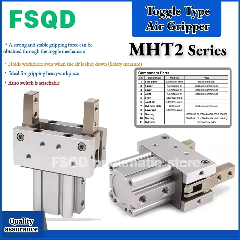

1 шт., воздушный захват с переключателем, воздушный цилиндр с пальцем, пневматические компоненты, пневматические инструменты MHT2-32D 40D 50D 63D MHT2 серии