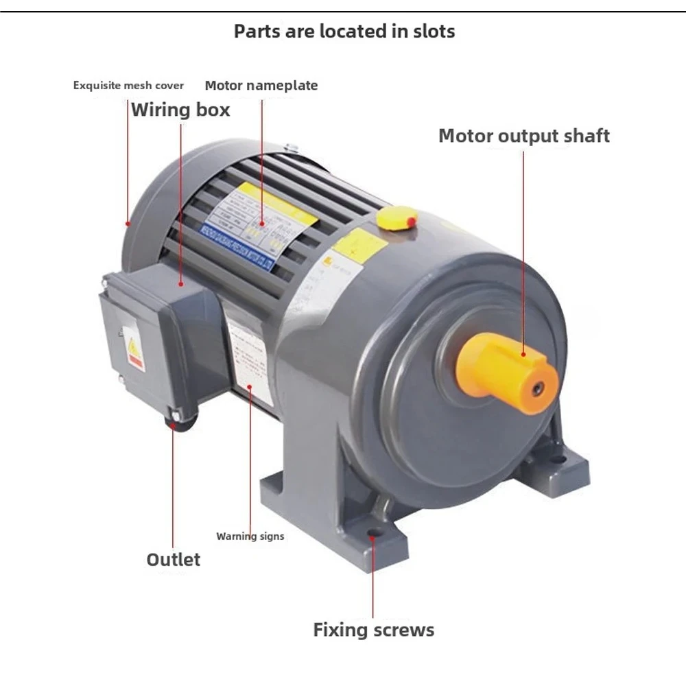 750W Permanent Magnet VFD Synchronous Gear Reduction Motor, Vertical Horizontal Adjustable‑speed Motor, Ready Stock Wholesale