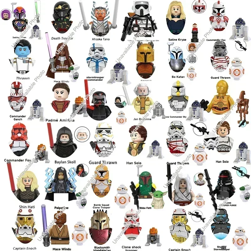 Hot Toys 36Pcs Building Blocks Compatible Star Wars Legions Figure Dolls Mandalorian Collectibles Blocks Figure Model Toys Gifts