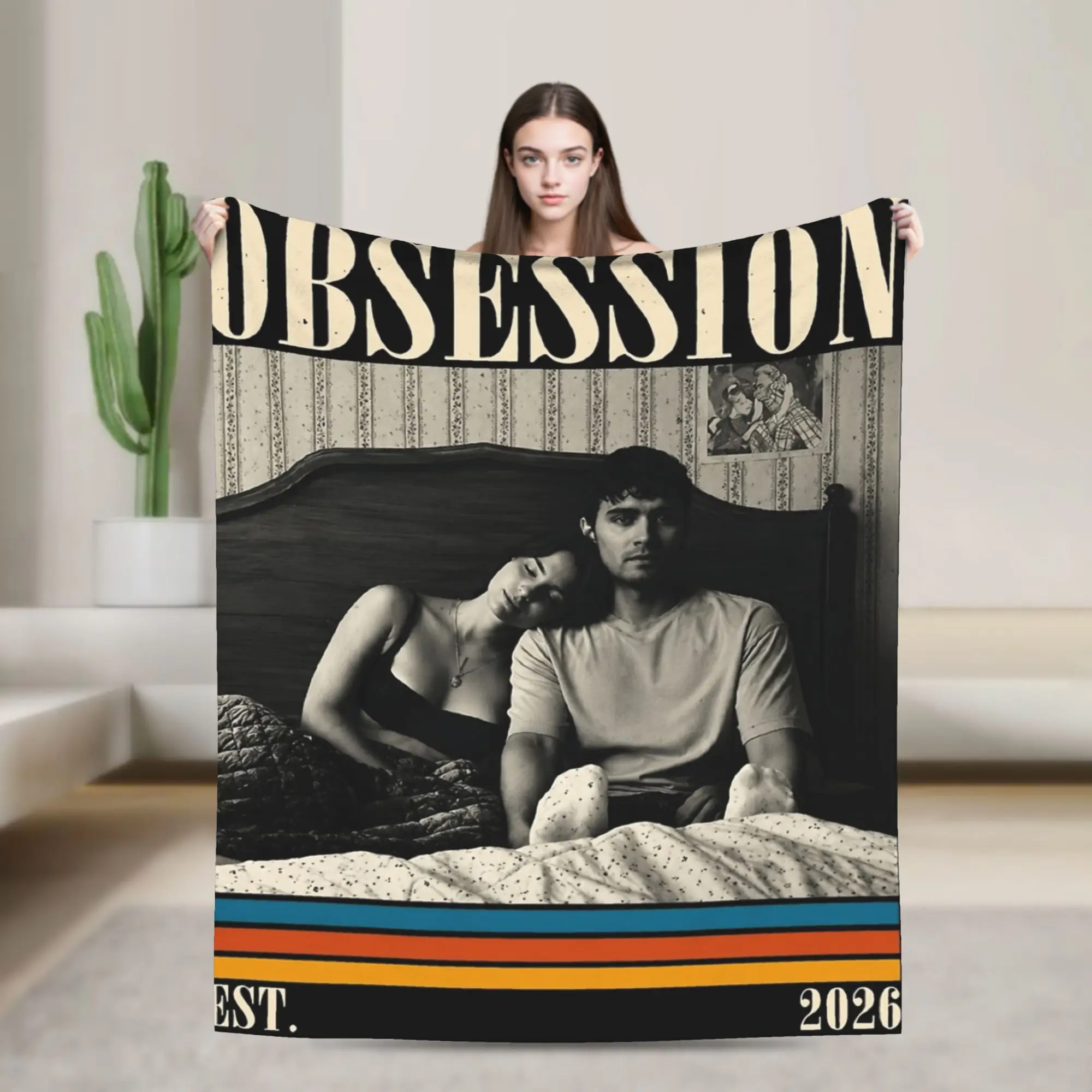 Obsession 2026 Horror Movie  Blanket Warm Cozy Fluffy  Throw Blankets for Couch 50x60 Inch Multi-size Quilt