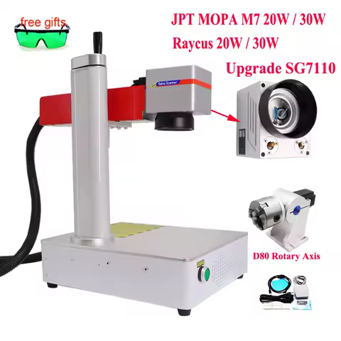20W 30W JPT MOPA M7 Color Engraver Fiber Laser Marking Machine EZCAD Raycus Silver Ring Jewelry Engraving Support Lightburn
