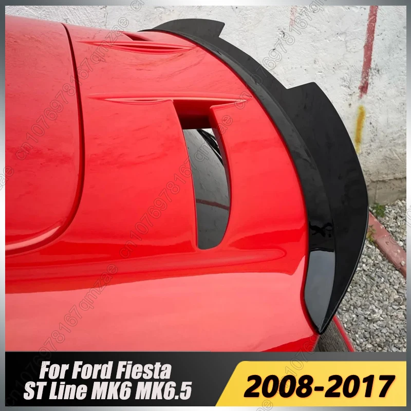 Tail Wing Fixed Wind Spoiler For Ford Fiesta ST Line MK6 MK6.5 2008-2017 Black Rear Wing Modified Decoration Body Kits Tuning