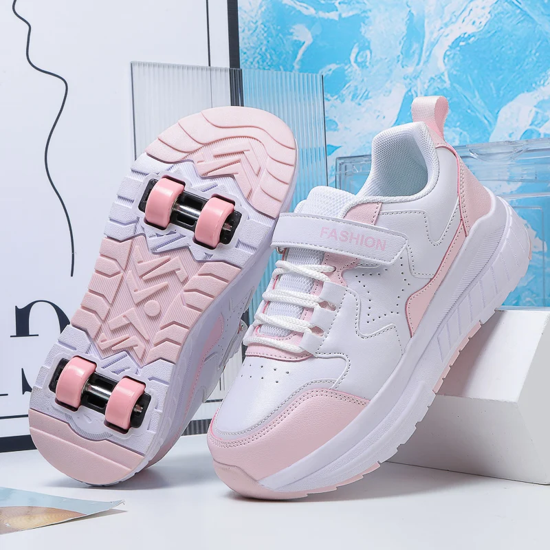 Rolschaatsschoenen voor kinderen Mode Casual Sport Kinderen 4-wielen Sneakers voor jongens en meisjes Cadeau Mooi schoeisel