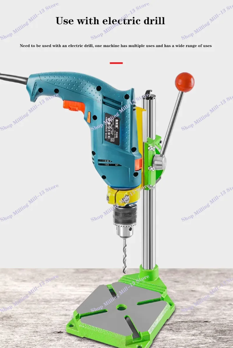 Многофункциональная электрическая подставка, вращающийся на 90 °, столешница для сверления и работ по дереву, настольный держатель сверл, тиски, плоскогубцы, зажим