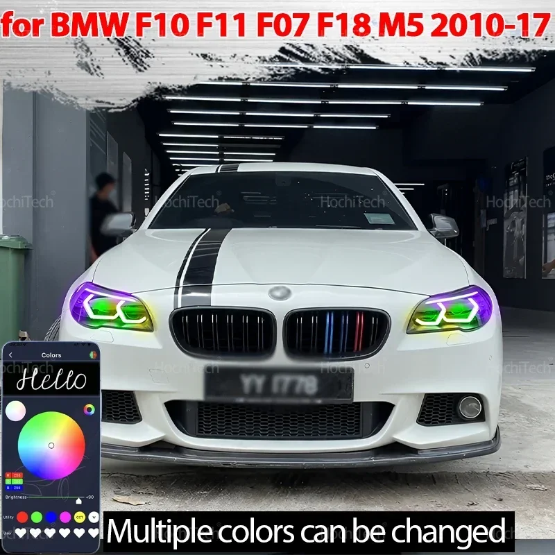 

For BMW 5 Series F10 F11 F07 F18 520i 523i 528i 530i 535i 550i M5 2010-17 M4 style Light LED Angel Eyes Ring Kit turn signal DRL