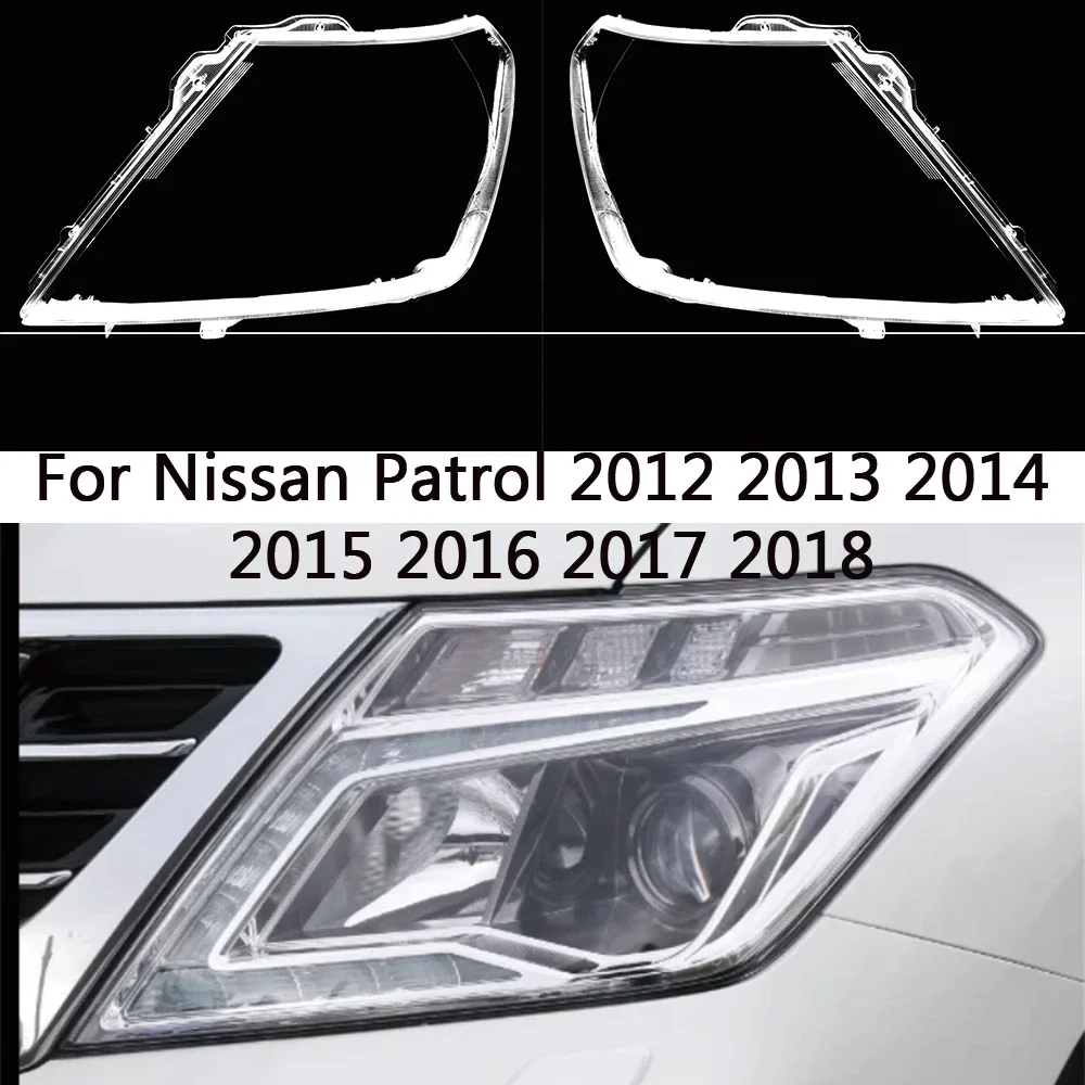

HTTCY For Nissan Patrol 2012 2013 2014 2015 2016 2017 2018 Headlamp Lens Cover Headlights Glass Shell Lamp Shade Lampshade