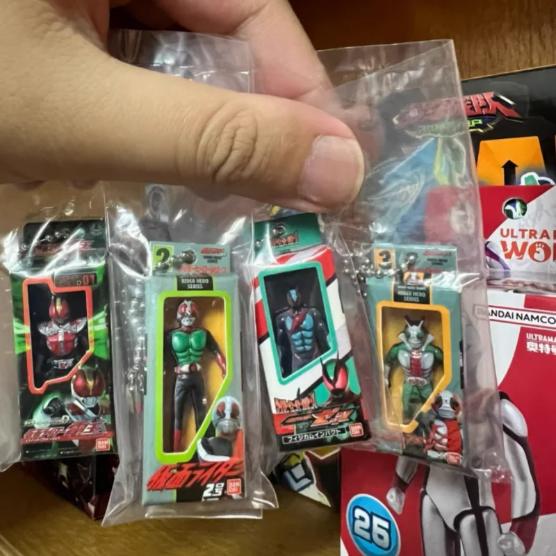 

New Genuine Kamen Rider Mini Figure Keychain Blind Box Kuuga Ryuki Kabuto Black Collectible Anime Mascot Ornament Toy Fans Gift