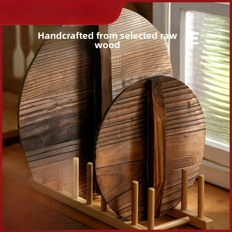 Natural Cedar Wood Lid with Glass Window Transparent Cookware Cover Handmade Kitchen Tool Heat Resistant Pot Top with Knob