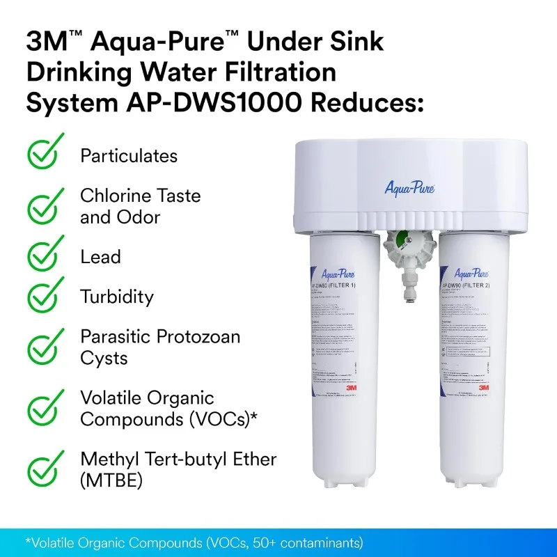 3M Aqua-Pure DW8090 Under Sink Replacement Water Filters AP-DW80/90 for Aqua-Pure AP-DWS1000