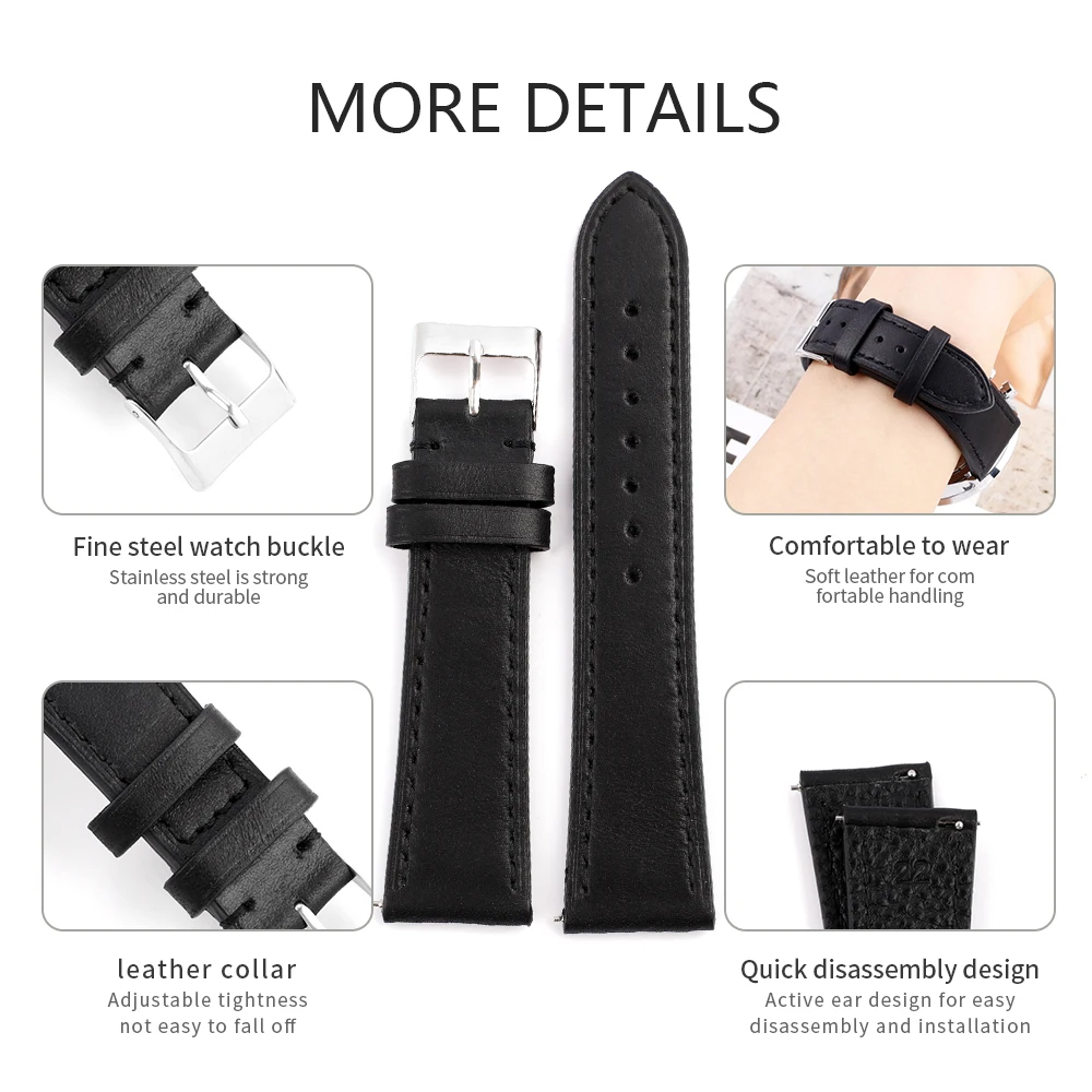 High Quality Watch Band Quick Release Watchband 18mm 19mm 20mm 22mm for Men Women Watch Strap Replacement Belt