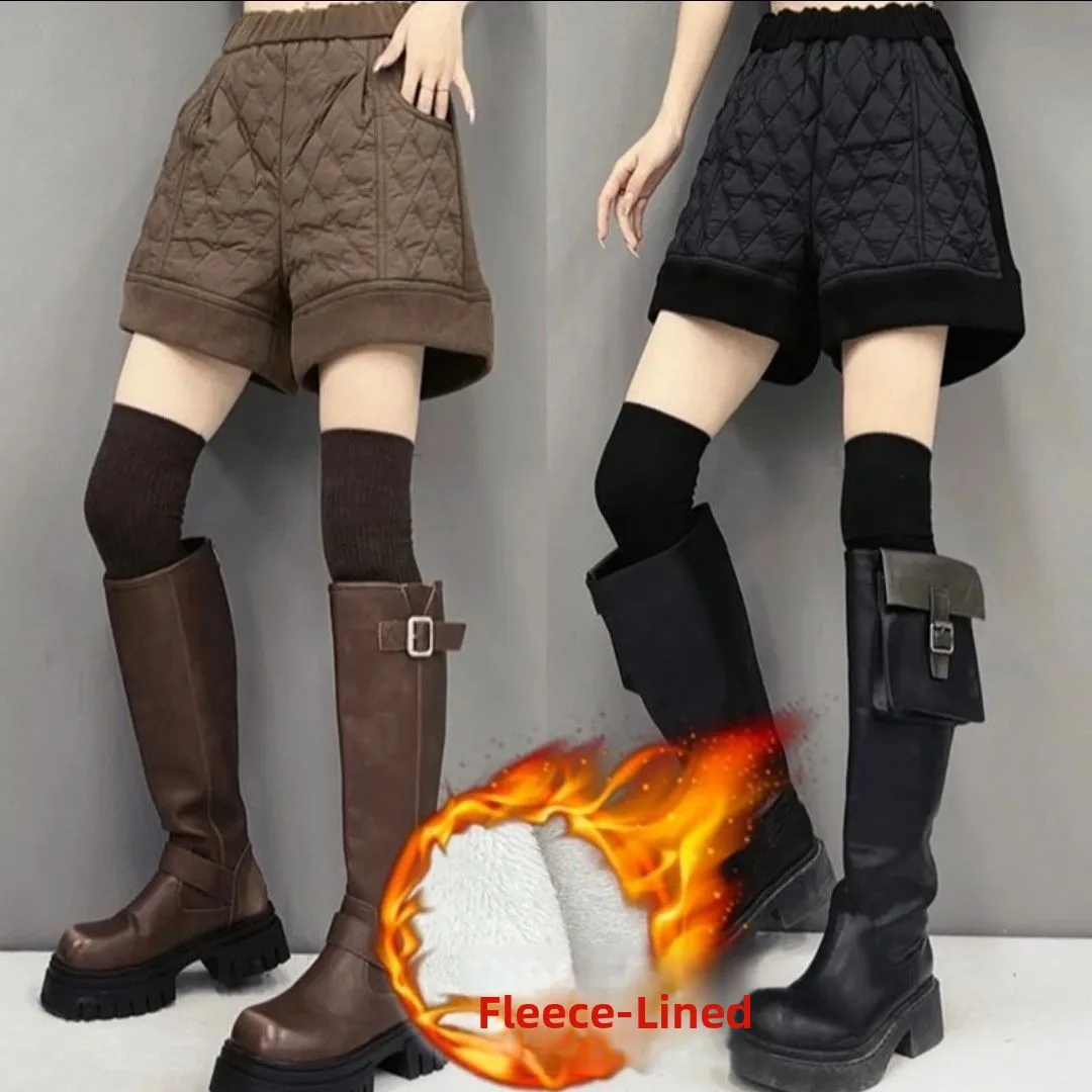 秋の新作プラスサイズ厚手コットンレディースハイウエストレトロカジュアルアンチエイジングアウトドアブーツパンツトレンド