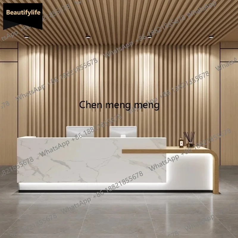 

D80 Vevor Pulpit Reception Desks Store Counters Storage Checkstand Reception Desks Podium Artificial Board Furniture