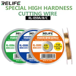 RELIFE RL-059A/B/C Special High Hardness Cutting Wire for LCD Screen Separation High Toughness 0.03 0.05 0.08mm Separating Line