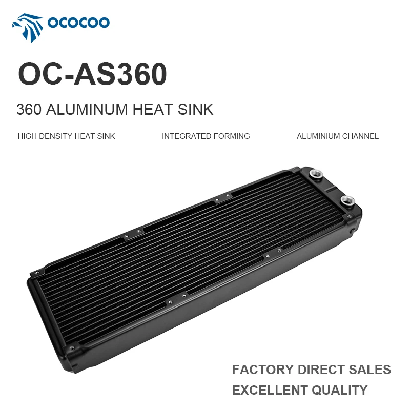 OCOCOO Laser Engraving Machine 360mm Water Cooling Radiator Low Noise High Traffic G1/4 Interface  AS360