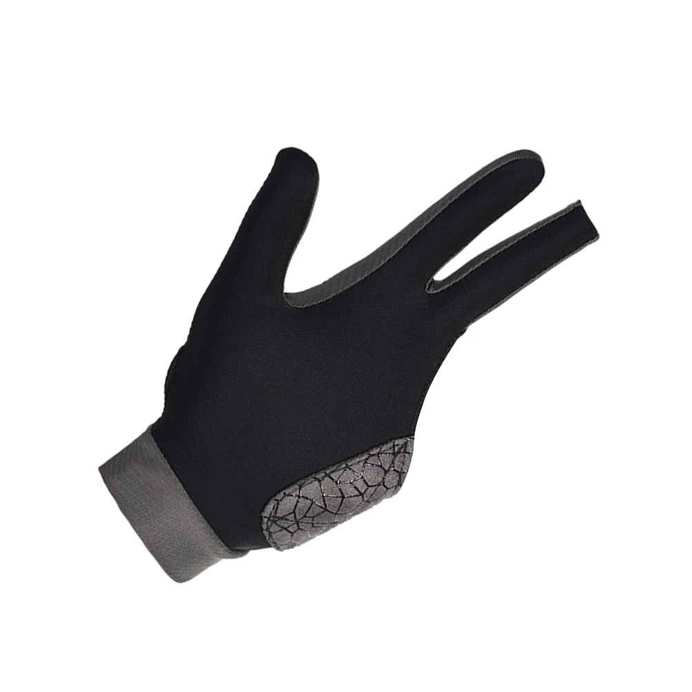 

1pc Billiards Gloves Left Hand 3 Finger Anti-Slip Lightweight Comfortable Elastic Wrist Flexible Operation Right Hand Usable
