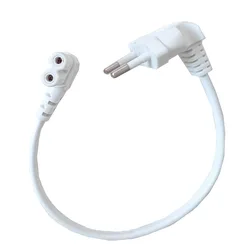 CE VDE European plug two plugs L-type hoe 8-shaped tail 90-degree elbow power cord European standard two plugs