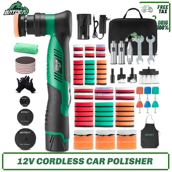 BATOCA S5 무선 자동차 광택기, 미니 무선 전기 광택 왁스 기계, 12V RO & DA 버핑 도구, 자동 왁싱, 1/2/3 인치