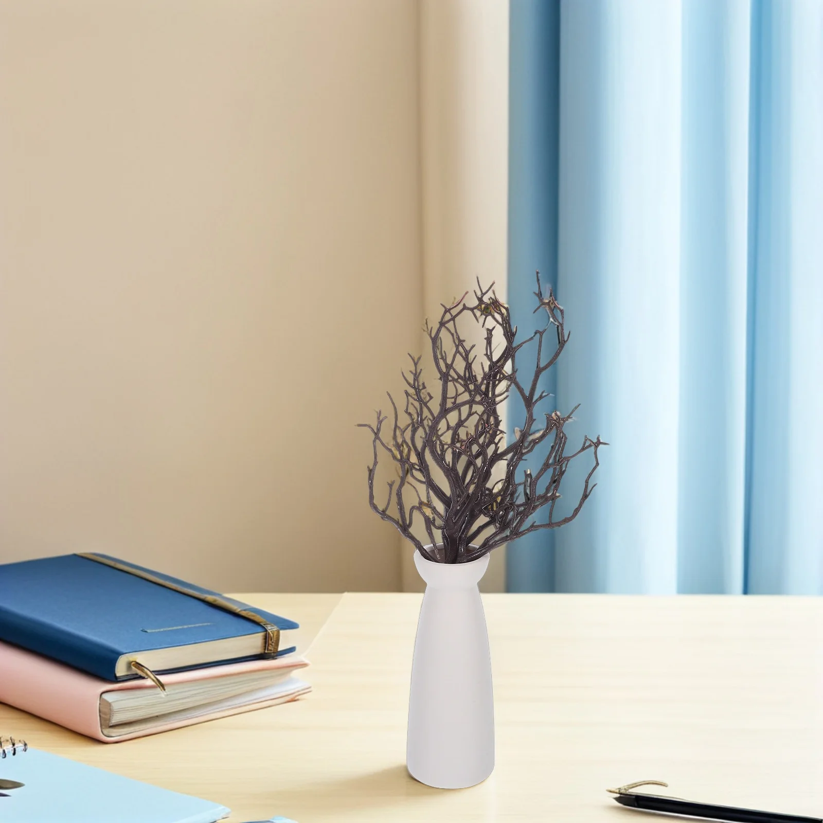 

4pcs Artificial Antler Tree Branches for Halloween Christmas Decorative Plant Twigs DIY Fake Dried Stems Simulation Layout Props