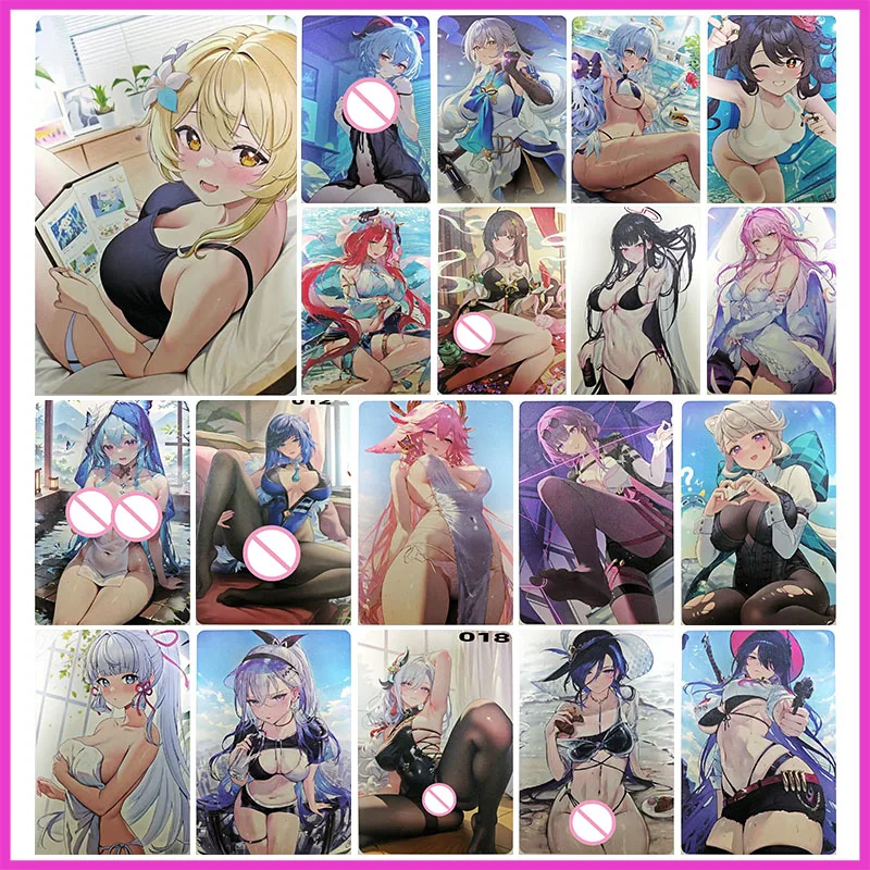 

Аниме История богини Редкая коллекционная карта A5 Lumine Ganyu Броня Ху Тао Кафка Яэ Мико Линетт Игрушки для мальчиков Подарок на день рождения