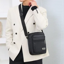 Men's Shoulder Bag Business Leisure Large Capacity Portable Handbag Multi Layer Waterproof Summer Male's Crossbody Bags