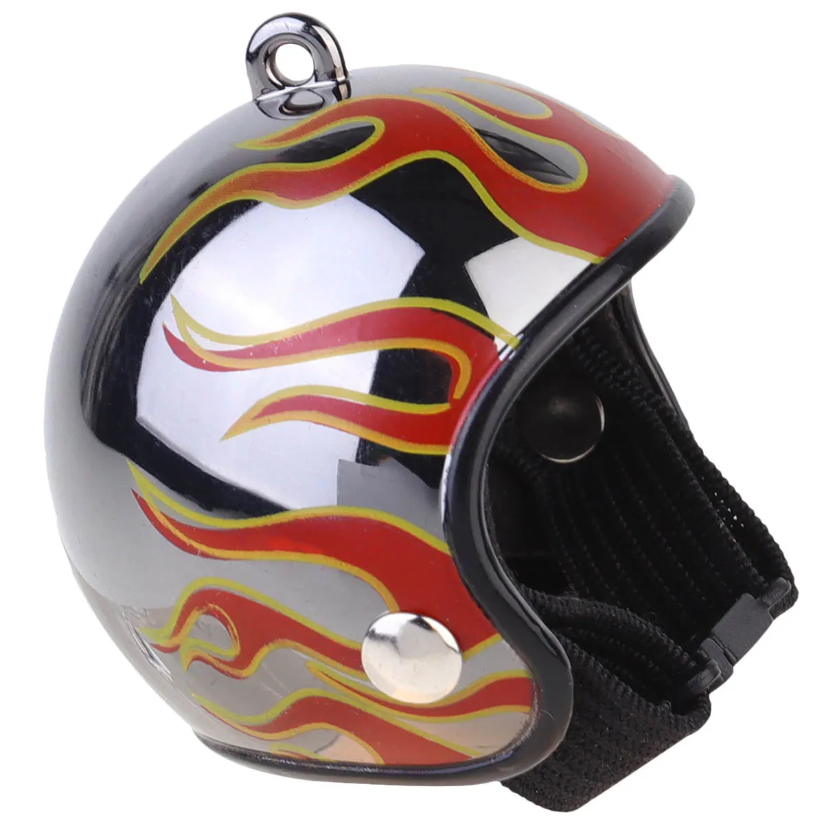 

1pc Chicken Adjustable Flame Pattern Safety Protection For Poultry Quail Small Pet Hard Hat Bird Headgear Pet