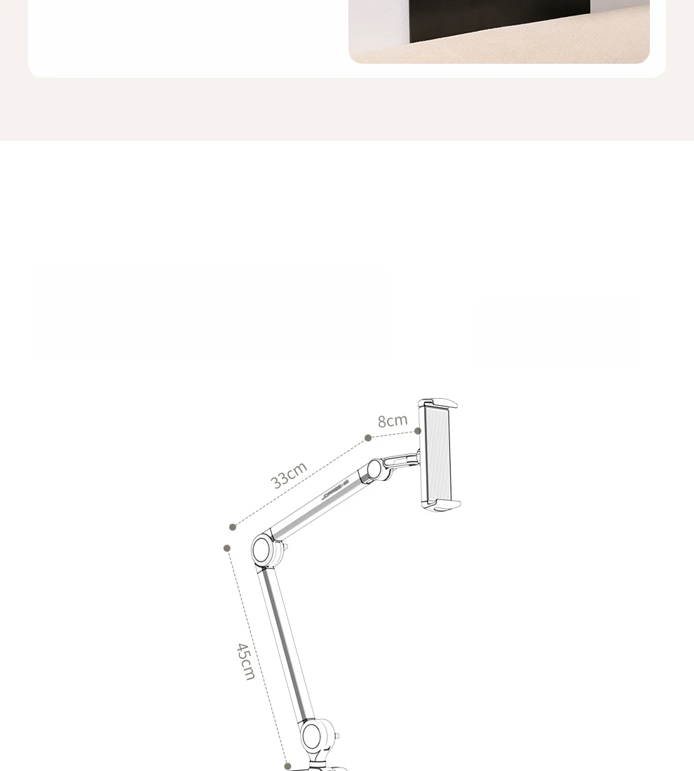 Tablet-Halterung, Lazy Bedside Handyhalterung, Klemmhalterung, geeignet für iPad, multifunktionaler Universalständer – Detail 22