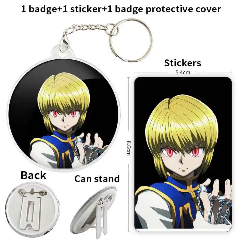 Kurapika Chrollo Lucilfe gra postać z anime odznaka broszka kotwica urządzenia peryferyjne przypinka na klatkę piersiową dekoracja plecaka kreskówka blaszana