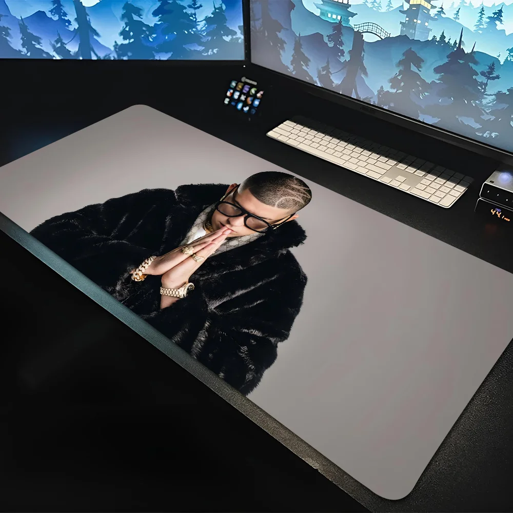 

1pc hot famous singer Bad Bunny Non-slip Mouse Pad Suitable For Office Computers Laptops E-sports Game Desk Mats XXL Keyboard