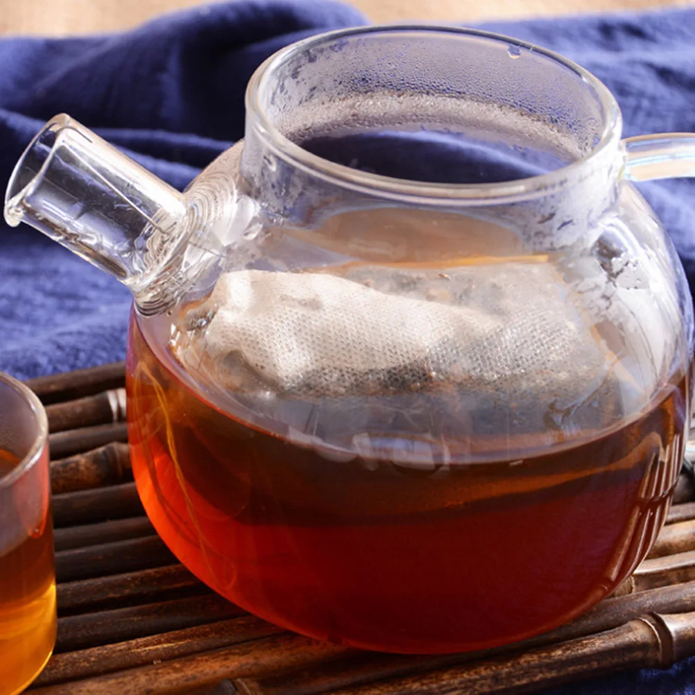 

100pcs Chinese Medicine Bag Non-Woven Drawstring Reusable Tea Filter Bags For Boiling Soup Decoction Brewing Filtration Herb