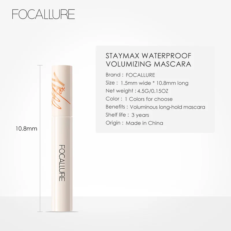 FOCALLURE Lengthening Eyelash Mascara Curling Eye Lashes Effect Waterproof Long-lasting Eyelashes Extension Makeup Cosmetics