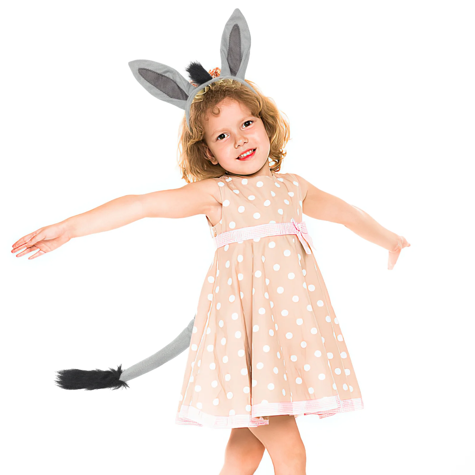 Donkey Dress Accessories Kids Costume Props Headband Tail Party Favors Cosplay Bunny Mask