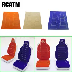 1 par de pegatinas de franela para asiento de cabina para camión de control remoto 1/14 Tamiya Scania 56368 770S, piezas de bricolaje